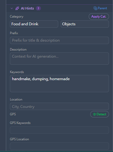 AI Hints panel