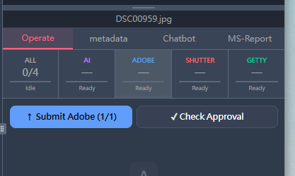 Operate tab with Check Approval button